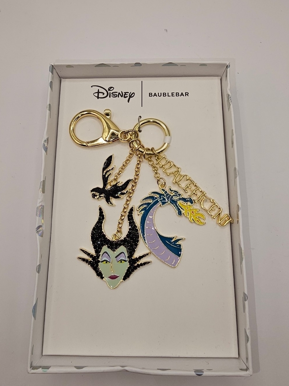 The Disney x BaubleBar Maleficent & Dragon Charm Keychain, Bag Charm